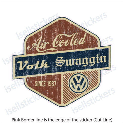 VW Volkswagen Air Cooled Veteran Window Decal Bumper Sticker – I