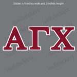 Alpha Gamma Chi Standard Car Window Decal Bumper Sticker