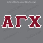 Alpha Gamma Chi Old School Car Window Decal Bumper Sticker