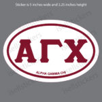 Alpha Gamma Chi Euro Car Window Decal Bumper Sticker