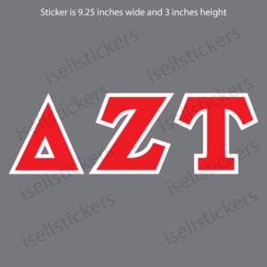Delta Zeta Tau Standard Car Window Decal Bumper Sticker