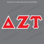 Delta Zeta Tau Old School Window Bumper Sticker Car Decal