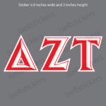 Lee University Delta Zeta Tau Chiseled Window Bumper Sticker Car Decal