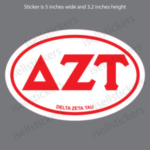 Lee University Delta Zeta Tau Euro Window Bumper Sticker Car Decal