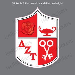 Lee University Delta Zeta Tau Crest Window Bumper Sticker Car Decal