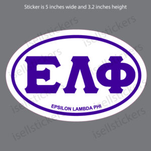 Lee University Epsilon Lambda Phi Euro Window Bumper Sticker Car Decal