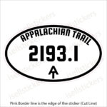 Appalachian Trail 2193.1 miles Hiking Hike Mountains Euro Bumper Sticker Window Decal