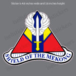 Army 13th Combat Aviation Battalion Shield of the Mekong Car Truck Bumper Sticker Window Decal