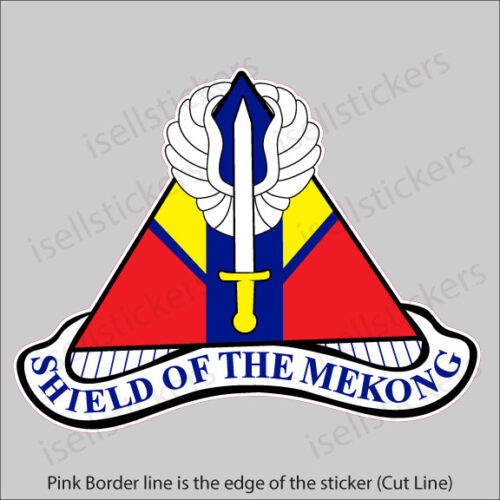 Army 13th Combat Aviation Battalion Shield of the Mekong Car Truck Bumper Sticker Window Decal
