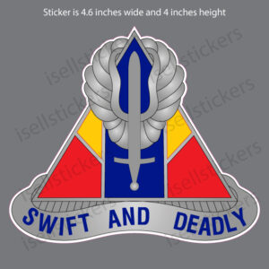 Army 13th Aviation Regiment Swift and Deadly Bumper Sticker Window Decal