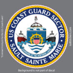 US Coast Guard Sault Sainte Marie USCG Military Vinyl Bumper Sticker Window Decal