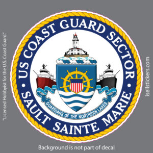 US Coast Guard Sault Sainte Marie USCG Military Vinyl Bumper Sticker Window Decal
