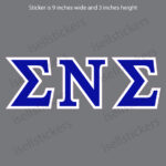 Lee University Sigma Nu Sigma Standard Window Bumper Sticker Car Decal