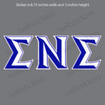 Lee University Sigma Nu Sigma Chiseled Window Bumper Sticker Car Decal