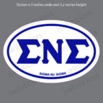 Lee University Sigma Nu Sigma Euro Window Bumper Sticker Car Decal