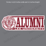 Lee University Alumni Window Bumper Sticker Car Decal