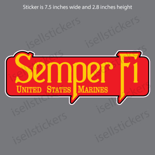 MA-3163 US Marine Semper Fi Window Decal Sticker