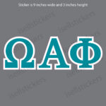 Lee University Omega Alpha Phi Standard Window Bumper Sticker Car Decal