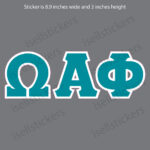 Lee University Omega Alpha Phi Old School Window Bumper Sticker Car Decal