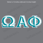 Lee University Omega Alpha Phi Chiseled Window Bumper Sticker Car Decal