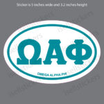 Lee University Omega Alpha Phi Euro Window Bumper Sticker Car Decal