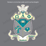 Lee University Omega Alpha Phi Crest Window Bumper Sticker Car Decal