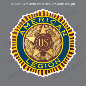 American Legion US War Veterans Logo Car Bumper Sticker Window Decal