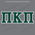 Lee University Pi Kappa Pi Standard Car Window Decal Bumper Sticker