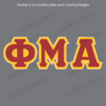 Lee University Phi Mu Alpha Old School Greek Window Decal Car Bumper Sticker