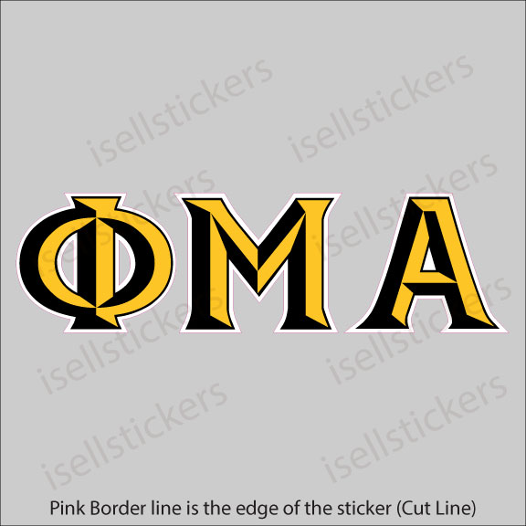 Alpha Phi Outlined Letters Sticker