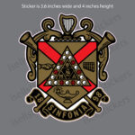 Lee University Phi Mu Alpha Crest Greek Window Decal Car Bumper Sticker