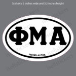 Lee University Phi Mu Alpha Euro Greek Window Decal Car Bumper Sticker