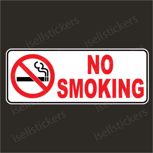 No Smoking Sign Decal Sticker Notice