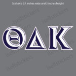 Lee University Theta Delta Kappa Chiseled Window Bumper Sticker Car Decal