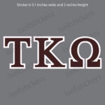 Lee University Tau Kappa Omega Standard Window Bumper Sticker Car Decal