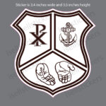 Lee University Tau Kappa Omega Crest Window Bumper Sticker Car Decal