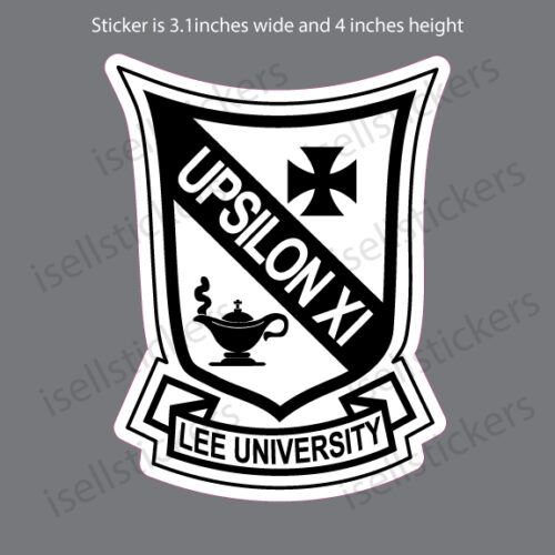 Lee University Upsilon Xi Crest Window Bumper Sticker Car Decal