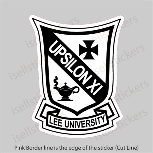 Lee University Upsilon Xi Crest Window Bumper Sticker Car Decal