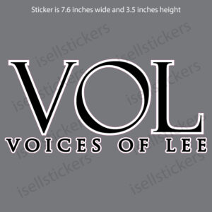 Lee University Voices of Lee Window Decal Bumper Sticker
