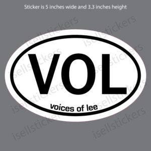 Lee University Voices of Lee Euro Window Decal Bumper Sticker