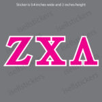 Lee University Zeta Chi Lambda Standard Window Bumper Sticker Car Decal