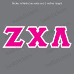 Lee University Zeta Chi Lambda Old School Window Bumper Sticker Car Decal