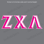 Lee University Zeta Chi Lambda Chiseled Window Bumper Sticker Car Decal