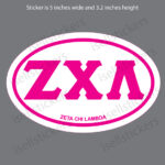 Lee University Zeta Chi Lambda Euro Window Bumper Sticker Car Decal