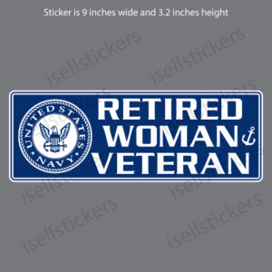 Retired Navy Woman Veteran USN Decal Sticker