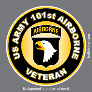 101st Army Airborne Division Screaming Eagle Veteran Bumper Sticker Window Decal