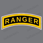 AR-2328 Army Ranger Tab Military Vinyl Bumper Sticker Window Decal