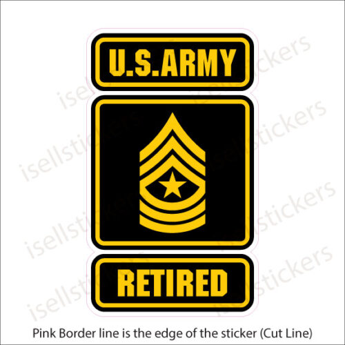 Army Logo Retired Sergeant Major SGM E9 Decal Sticker