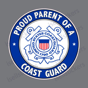 Proud Parent of a Coast Guard USCG Military Bumper Sticker Window Decal - Image 4