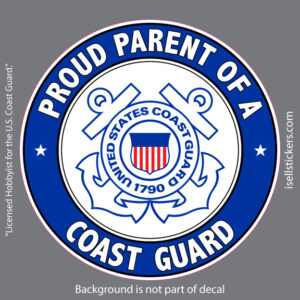 Proud Parent of a Coast Guard USCG Military Bumper Sticker Window Decal
